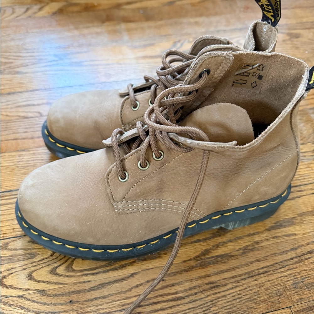 Dr. Martens Tan Suede Boots - Picture 4 of 7